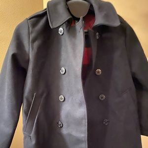 Woolrich Size 10-12 Double breasted black Woolrich coat